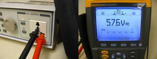 Figure 6c: Voltage measurement between neutral and ground Figure 6c: Voltage measurement between neutral and ground