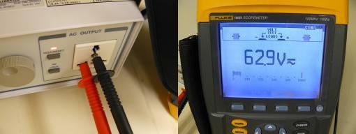 Figure 6d: Voltage measurement between line and ground Figure 6d: Voltage measurement between line and ground